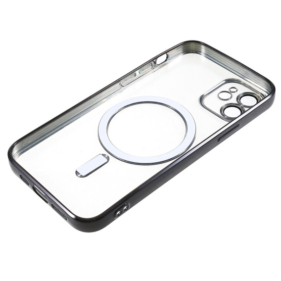 Case for iPhone 12, Electro MagSafe, black + Screen Glass