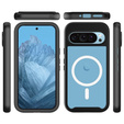 Case for Google Pixel 9 Pro XL, Shockproof, with screen film, for MagSafe, black