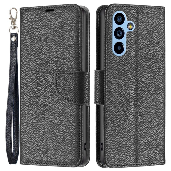 Flip case for Samsung Galaxy A54 5G, Wallet Litchi Magnet, black