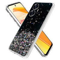 Case for Realme C55, Glittery, black