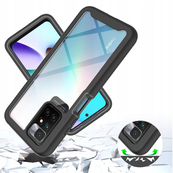 Case for Xiaomi Redmi 10, Shockproof, with film, blue