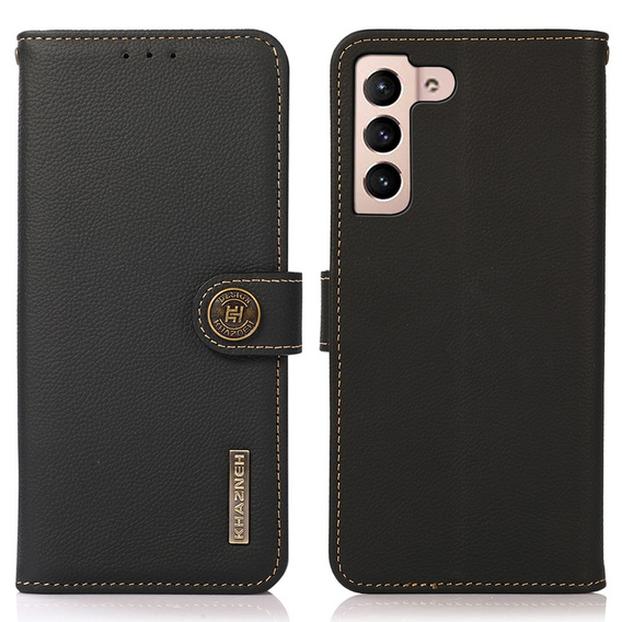 KHAZNEH RFID case for Samsung Galaxy A35 5G, Litchi Texture, black