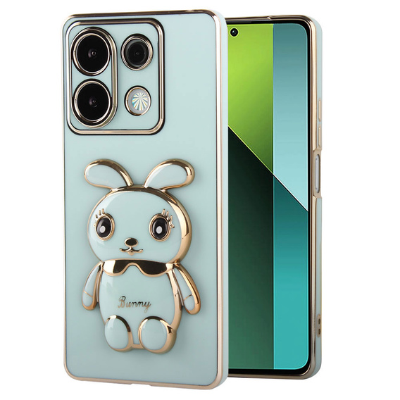 Case for Xiaomi Redmi Note 13 Pro 5G, Rabbit, green + 9H Tempered Glass