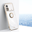 Case for Xiaomi Poco M4 Pro 4G, Electro Ring, white