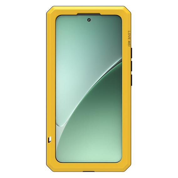 Love Mei Case for Xiaomi 15, armored with glass, yellow