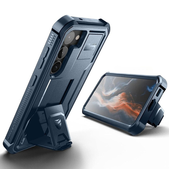 Armored case for Samsung Galaxy S23 Plus, Dexnor Full Body (Two Frames), dark blue