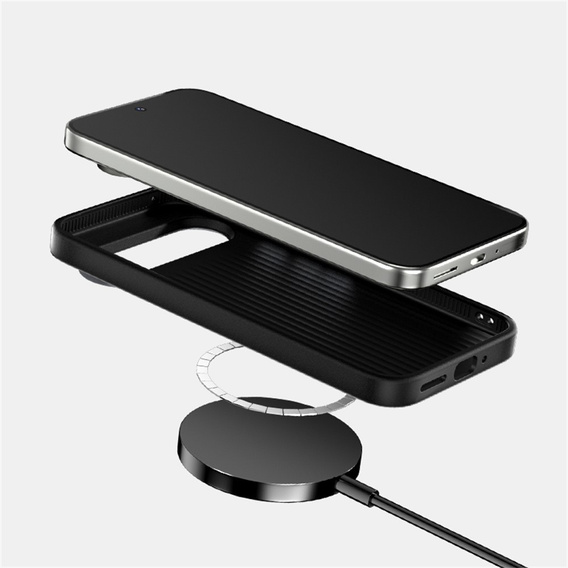 Case for Google Pixel 10 / 10 Pro, ABEEL, for MagSafe, with carbon texture, black