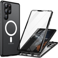 Magnetic Dual Glass MagSafe case for Samsung Galaxy S23 Ultra, black