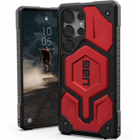 Urban Armor Gear case for Samsung Galaxy S25 Ultra, Monarch Pro MagSafe, red