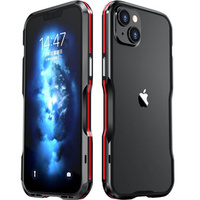 Case LUPHIE for iPhone 14, Armor Bumper, black / red