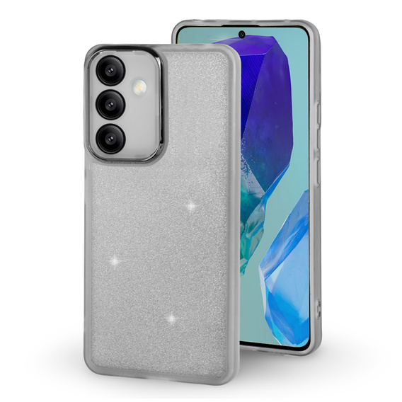 Case for Samsung Galaxy M55 5G, Glittery Powder, grey