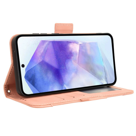Flip case for Samsung Galaxy A35 5G, Card Slot, pink