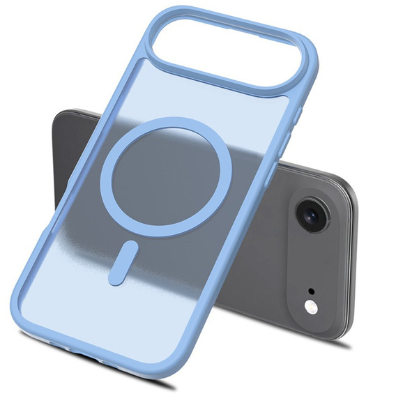 Matt Case for iPhone Air, for MagSafe, translucent blue