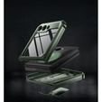 Armored Case for Samsung Galaxy Z Flip 5 5G, Dexnor Clip Holder, green