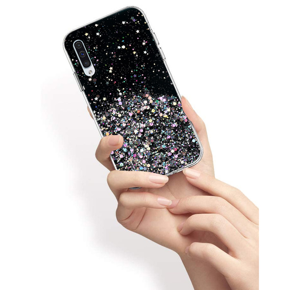 Case for Samsung Galaxy A50/A50S/A30S, Glittery, black