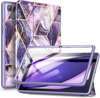 Case for Samsung Galaxy Tab A7, Suritch Full Body Basic Marble, purple