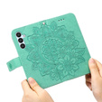 Flip case for Samsung Galaxy A54 5G, Mandala Flower, green