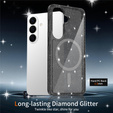Glitter case, for MagSafe for Samsung Galaxy S26, transparent/black