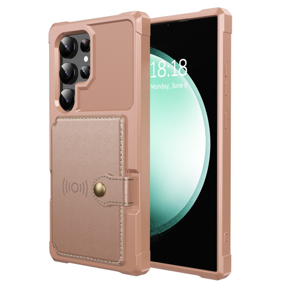 Case for Samsung Galaxy S25 Ultra, Card Holder Kickstand, black