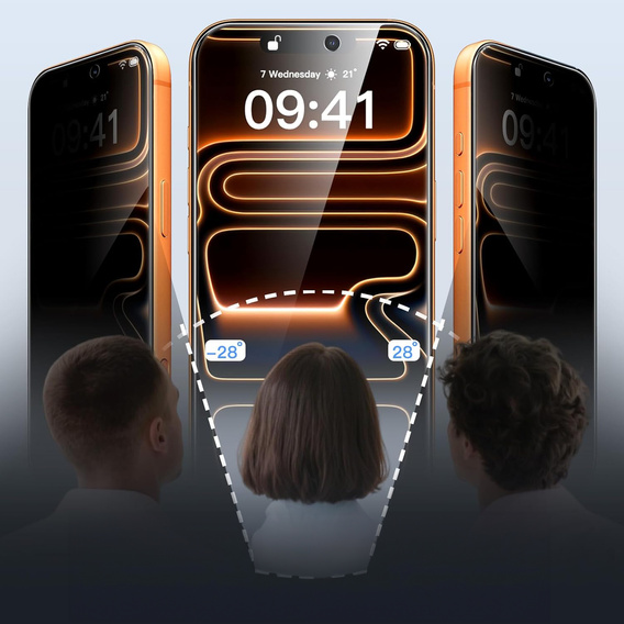 Privacy tempered glass for iPhone 17 Pro Max