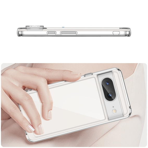 Case for Google Pixel 8, Fusion Hybrid, with camera protection, transparent