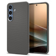 Spigen case for Samsung Galaxy S25, Liquid Air, black + 9H Tempered Glass