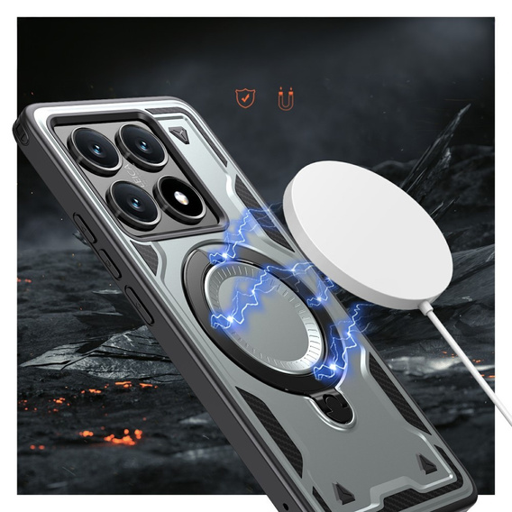 Case for Xiaomi 14T, Military MagSafe, silver