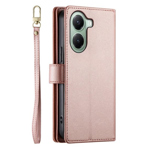 Flip case for Xiaomi Poco X7 Pro 5G, Wallet Zipper Pocket, pink