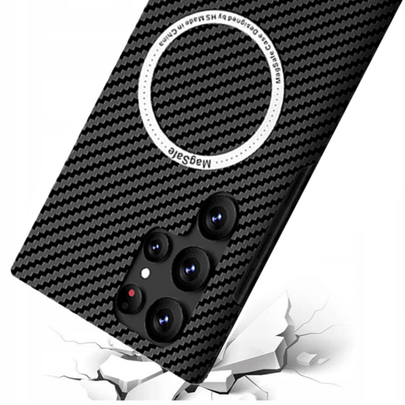 Case for Samsung Galaxy S21 Ultra, Magsafe Slim Carbon, black