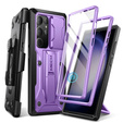 Case for Samsung Galaxy S24 Ultra, Tongate MECH with belt clip, purple