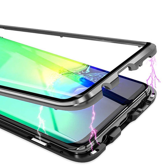 Case for iPhone 11 Pro Max, Magnetic Dual Glass, black