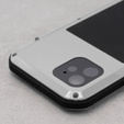 Love Mei Case for iPhone 12, armored with glass, grey
