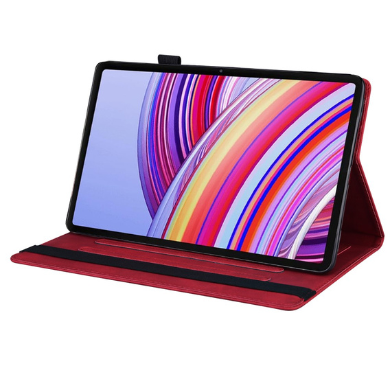 Case for Xiaomi Redmi Pad Pro / Xiaomi Poco Pad, Classic, with space for stylus, red