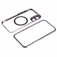 Magnetic Dual Glass MagSafe case for iPhone 16, pink rose gold
