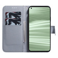 Flip case for Realme C55, Wallet, Cherry blossom, blue