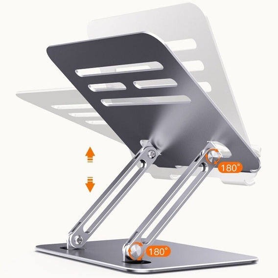 Laptop stand up to 17 inches, steel ERBORD P89, grey