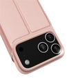 Dux Ducis case for iPhone 17 Pro Max, Skin Pro, with flap, with card slot, pink