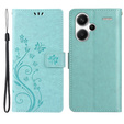 Flip case for Xiaomi Redmi Note 13 Pro+, Butterfly, light blue