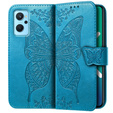 Flip case for Realme 9i / Oppo A96, Butterfly, blue