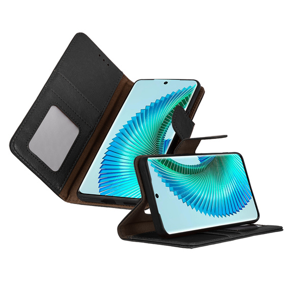 Flip case for Honor Magic 6 Lite 5G, Split Leather, black