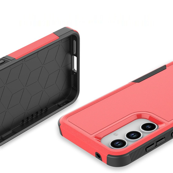 Armored Case for Samsung Galaxy A55 5G, Dual Shockproof, red