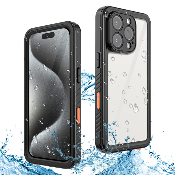 IP68 Waterproof Case for iPhone 16 Pro, black