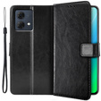 Flip case for Motorola Moto G84 5G, Crazy Horse Wallet, black