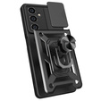 Armored case for Samsung Galaxy A25, armored Slide Ring, black + 9H glass