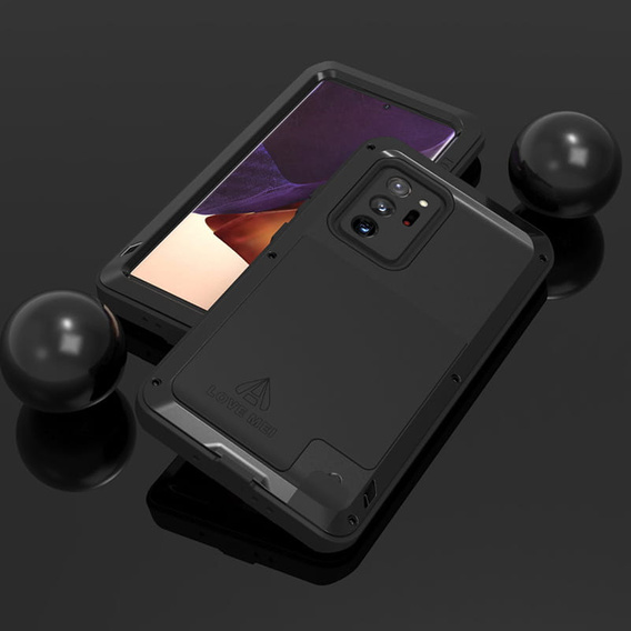 Love Mei Case for Samsung Galaxy Note 20 Ultra, armored without glass, black