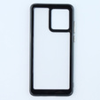 Case for Motorola Moto G84 5G, Fusion Hybrid, transparent / black