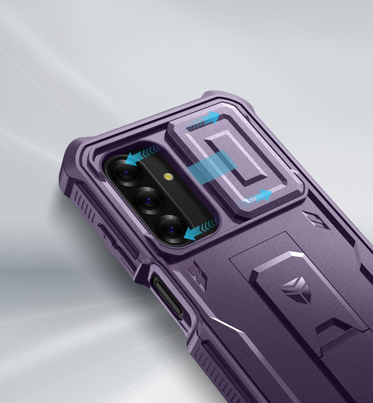 Armored case for Samsung Galaxy A26 5G, Dexnor Full Body (Two Frames), purple