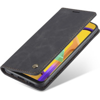 CASEME case for Samsung Galaxy M21, Leather Wallet Case, black