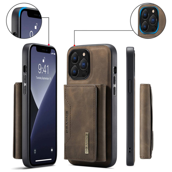 Case for iPhone 14 Pro, DG.MING 2in1, coffee