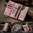 CASEME case for Samsung Galaxy S25 Ultra, Retro Leather Wallet, with strap, pink